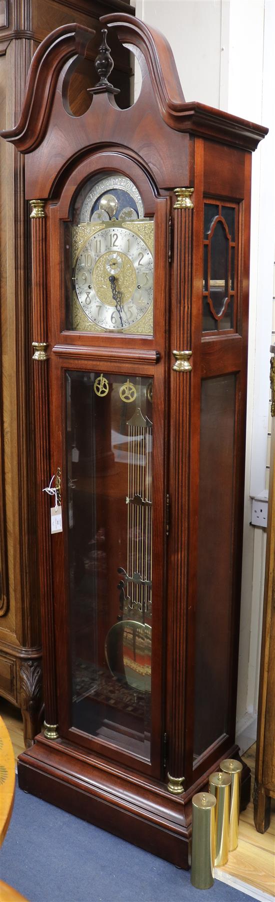 A Howard Miller Westminster chiming longcase clock